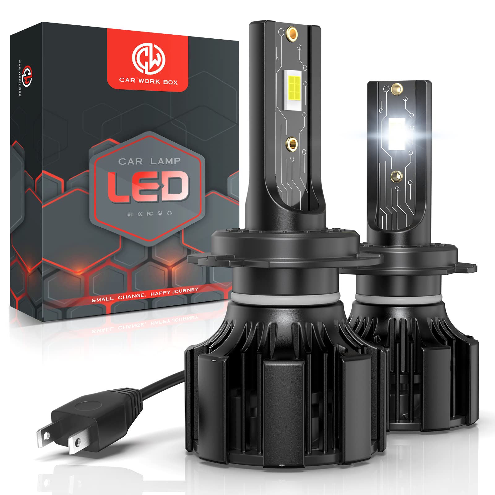 CAR WORK BOX H7 LED Bombillas, 130W 28000LM LED Faros Delanteros pour Coche 12V, 6500K