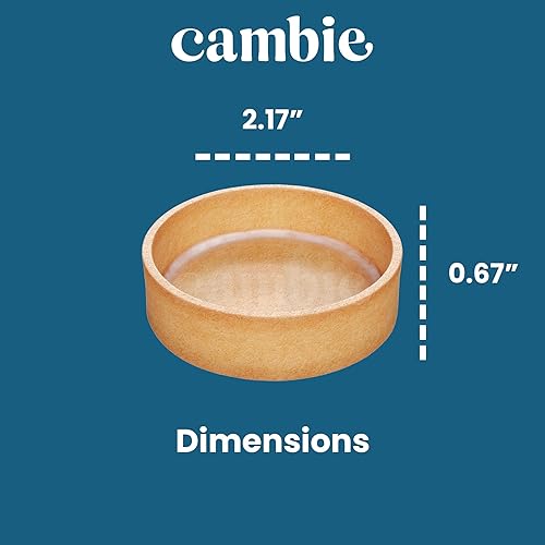 Miniatura 6 de Cambie Sweet Round - Conchas de tarta medianas, 2.17 pulgadas de diámetro, conchas de tarta de estilo francés con revestimiento de chocolate blanco