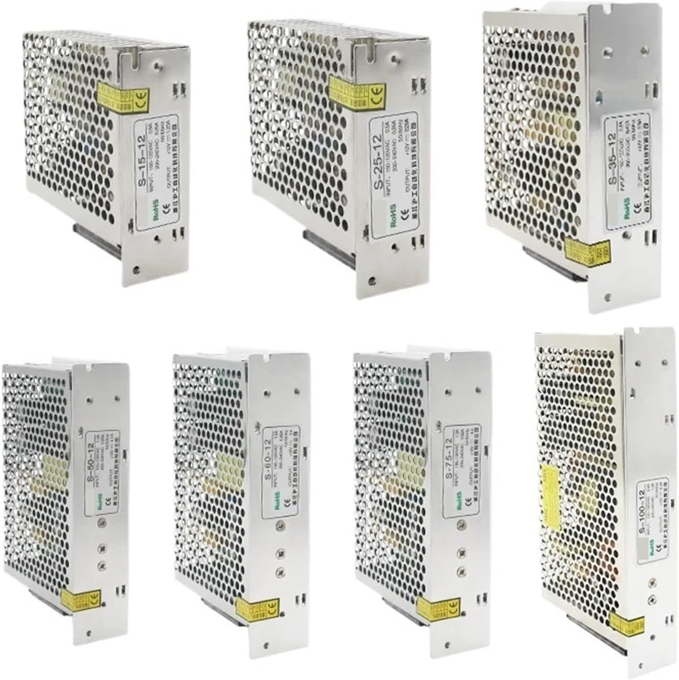 S Series Switching Power Supply 15/25/35/50/60/75/100/120/145/150/200/201/250/300/350/400W 5V/12V/24V/36V/48V AC to DC(145W,36V)