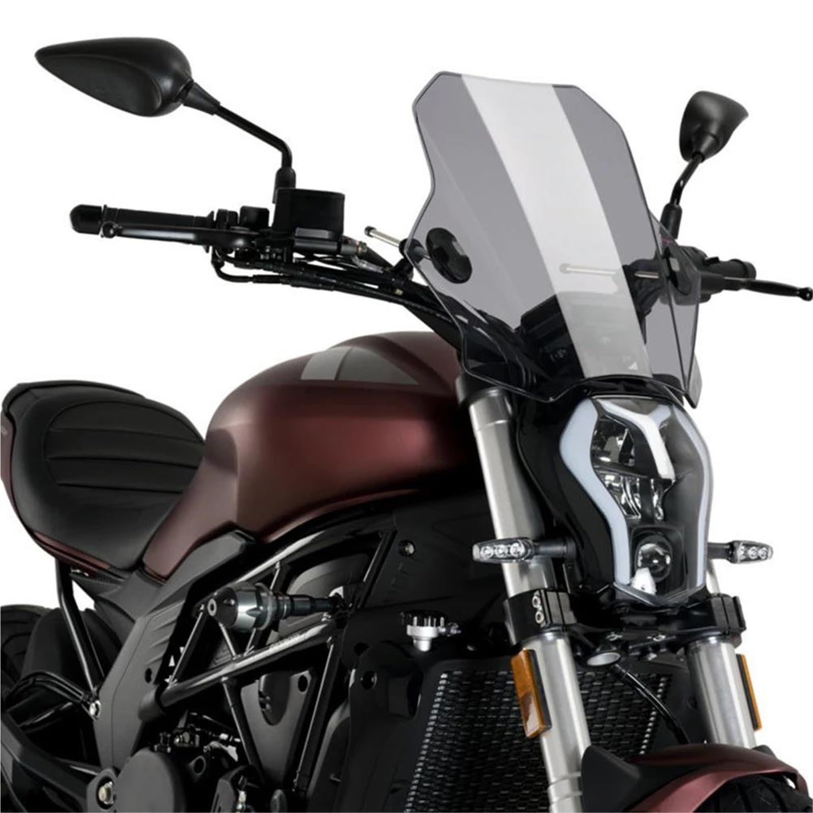 Parabrezza Per Moto Per Benelli Leoncino 250 500 BN125 BN300 BN302 BN302S 502C Cupolino, Deflettori Vento, Spoiler Cupolino Paravento(Nero)