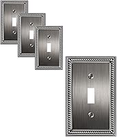 Vista 143 de Paquete de 2 cubiertas de placa de interruptor de luz de doble palanca, cubiertas decorativas de placa de doble interruptor Pearls, placa de pared