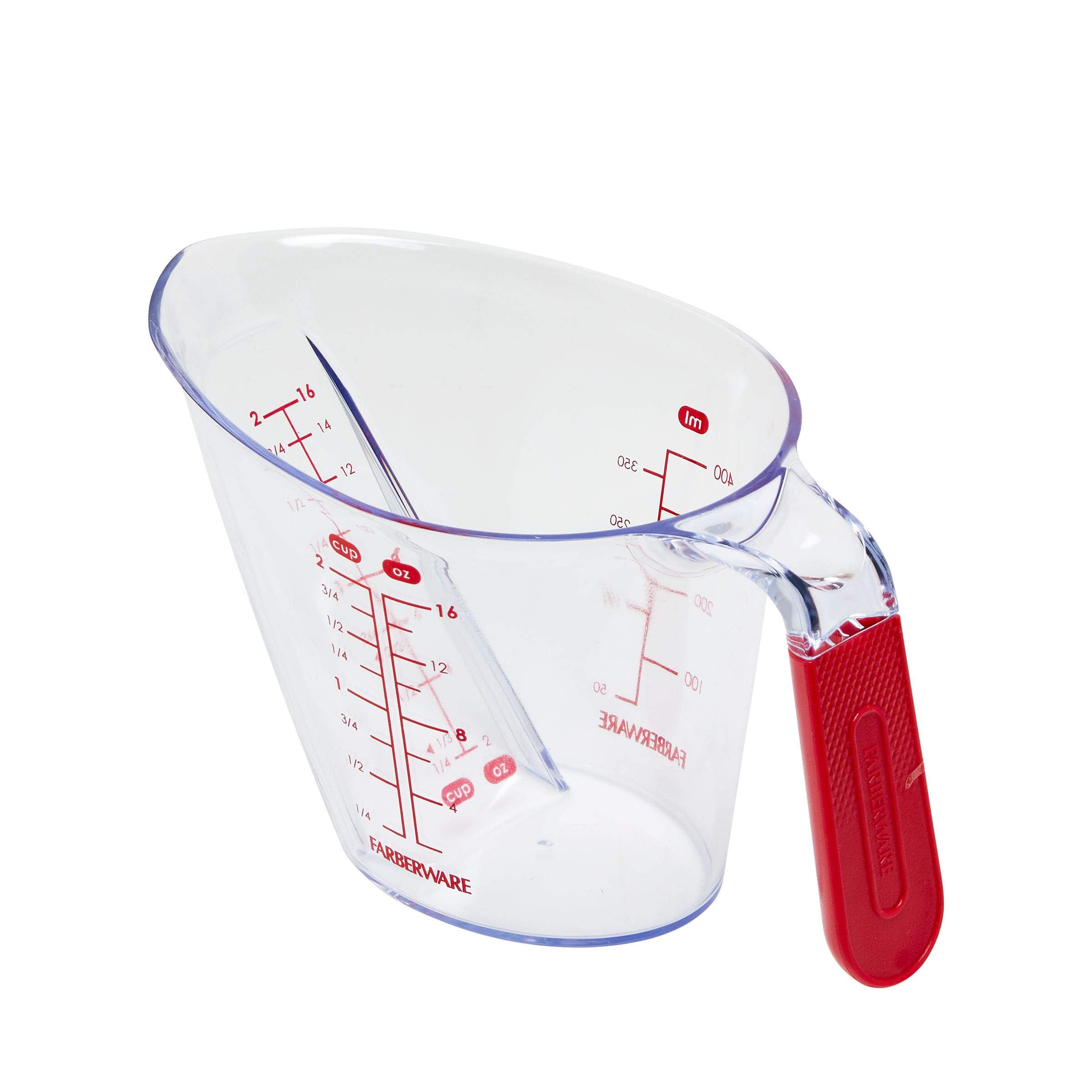 Récipient doseur Farberware Pro incliné 2 tasses liquide rouge gradué