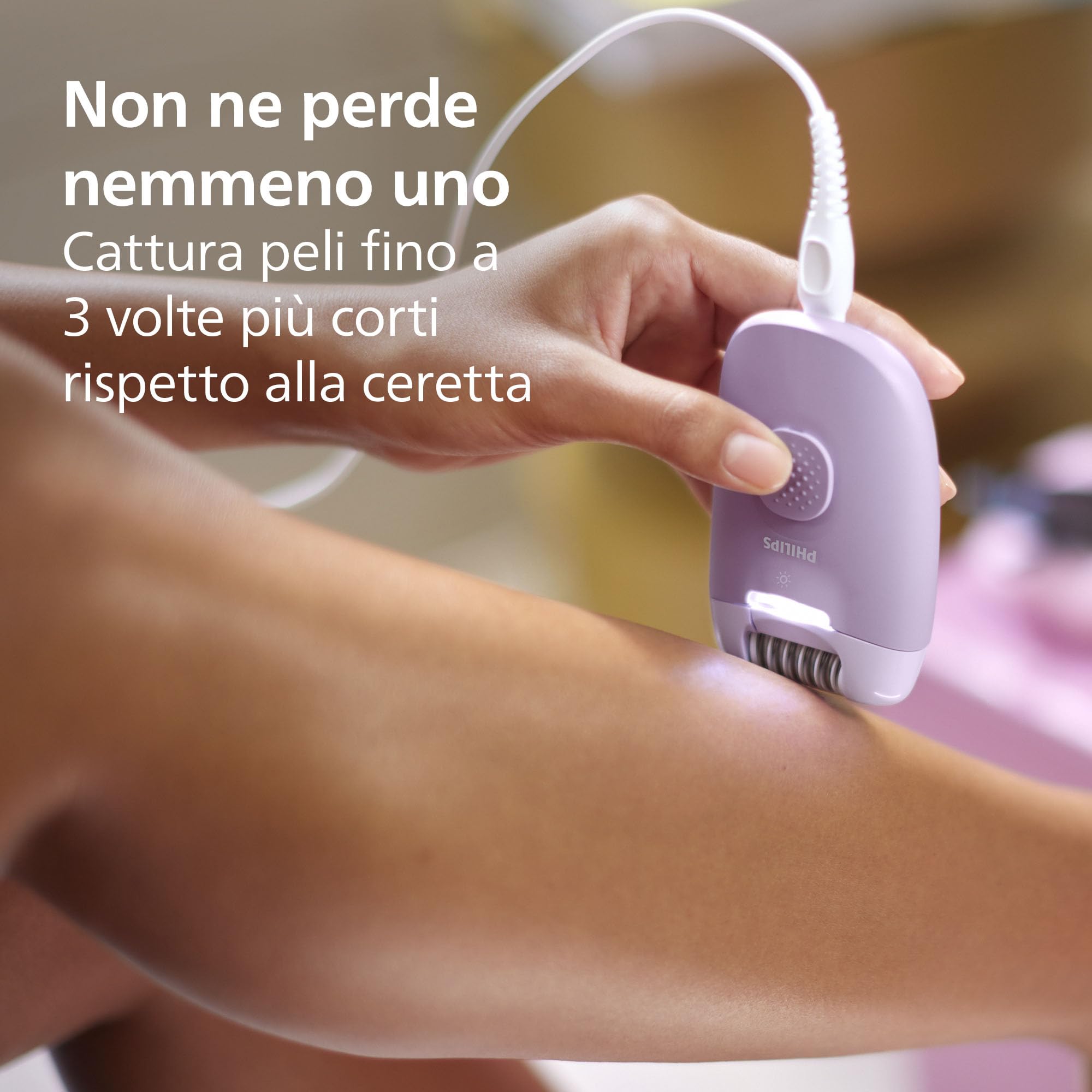 Epilatore Philips Serie 4000, epilatore da donna con filo per corpo e zona bikini, epilazione, rasatura e rifinitura, modello BRE257/00