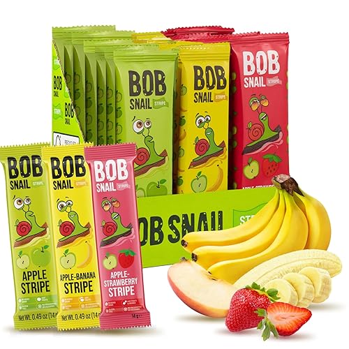 Miniatura 9 de Paquete variado de aperitivos saludables para adultos y niños, 30 tiras de frutas sin gluten con fresa, pera y piña y manzana, bocadillos de frutas