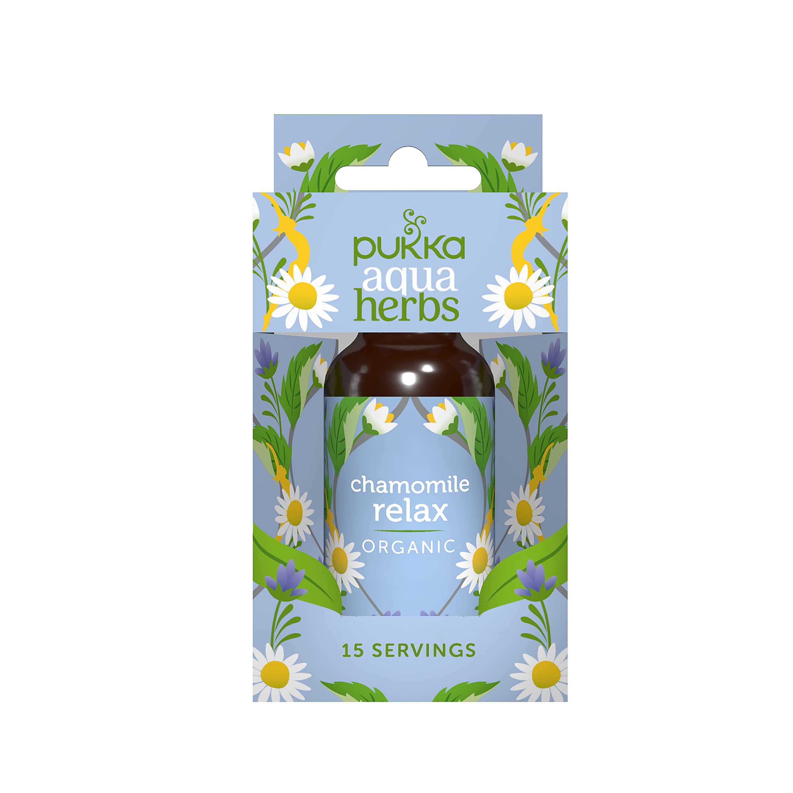 Pukka Herbs Aqua, Chamomile Relax, Organic Concentrated Herbal Infusion, Add to Cold Water, 30 ml