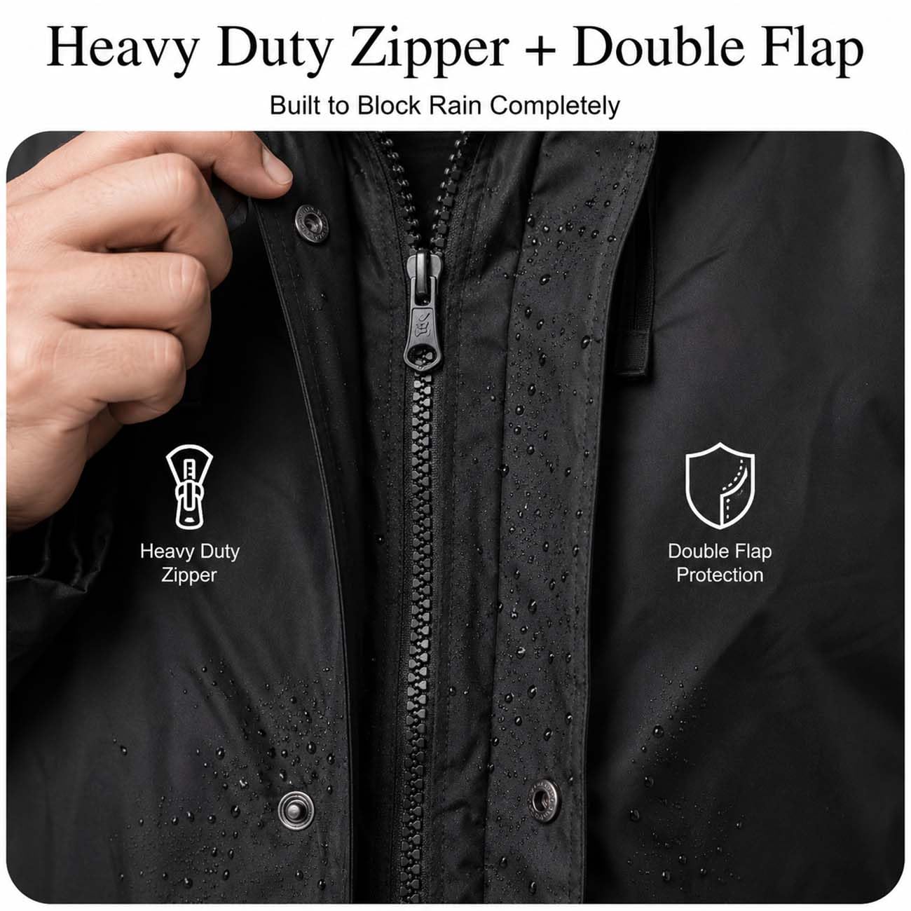 Lymio men raincoat || raincoat set for men || raincoat for men (Raincoat) (2XL, Black) 2