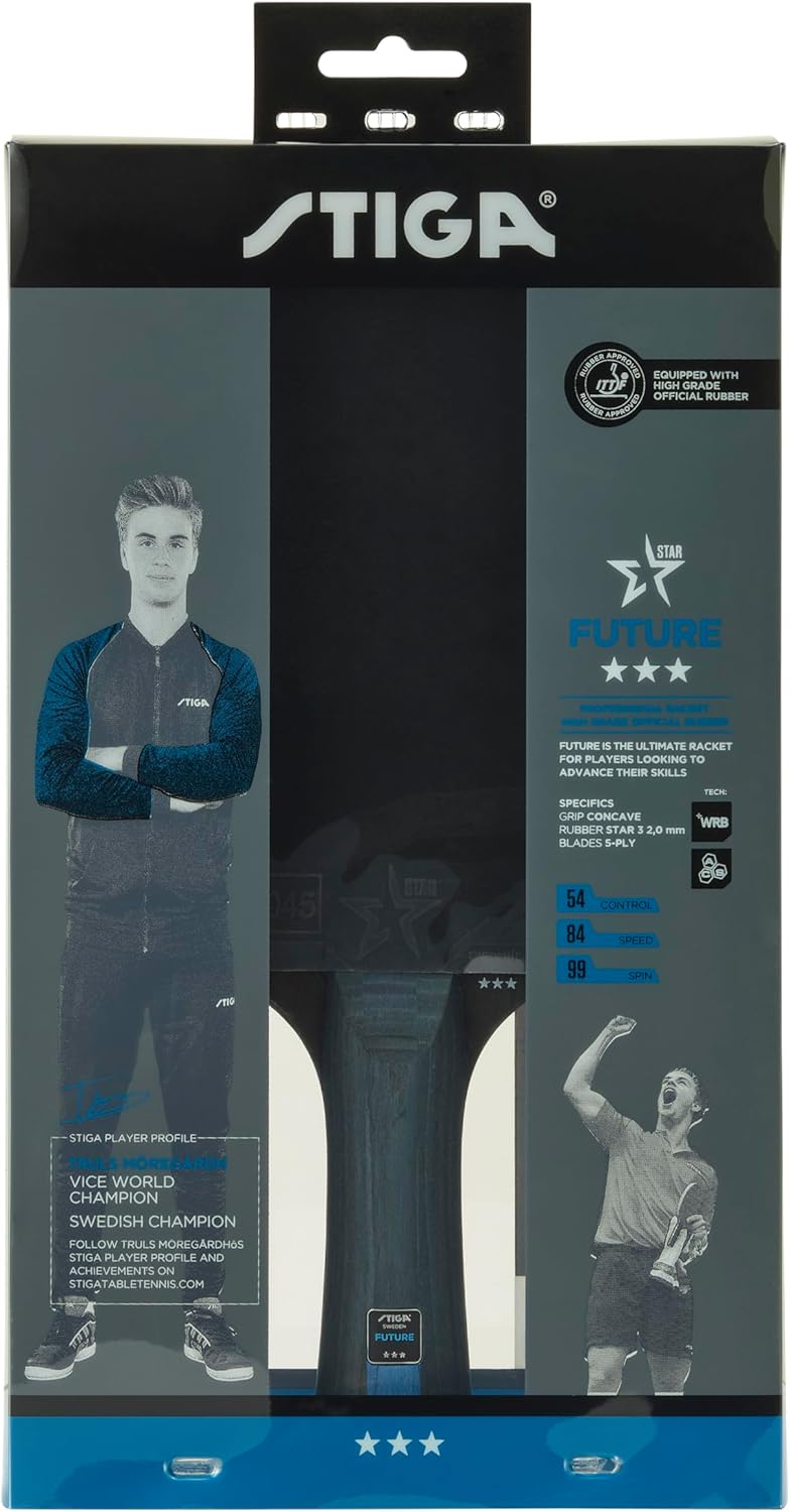 STIGA Future 3-Star Table Tennis Bat with WRB Technology - Professional Quality - Designed for Offensive Players - Enhanced Control, Spin, and Speed