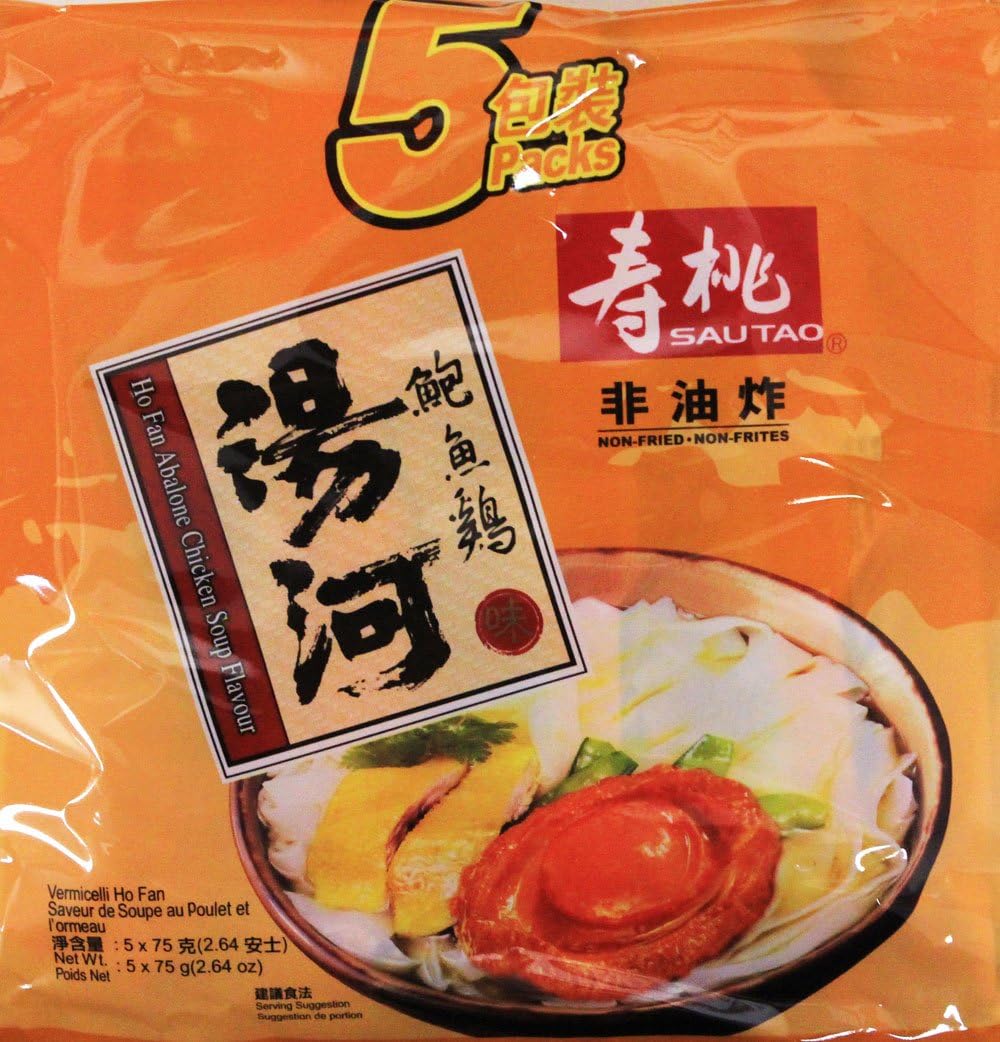 Sautao non-fried Ramen Vermice Ho Fan Noodle -Abalone & chicken soup flavor (280g)