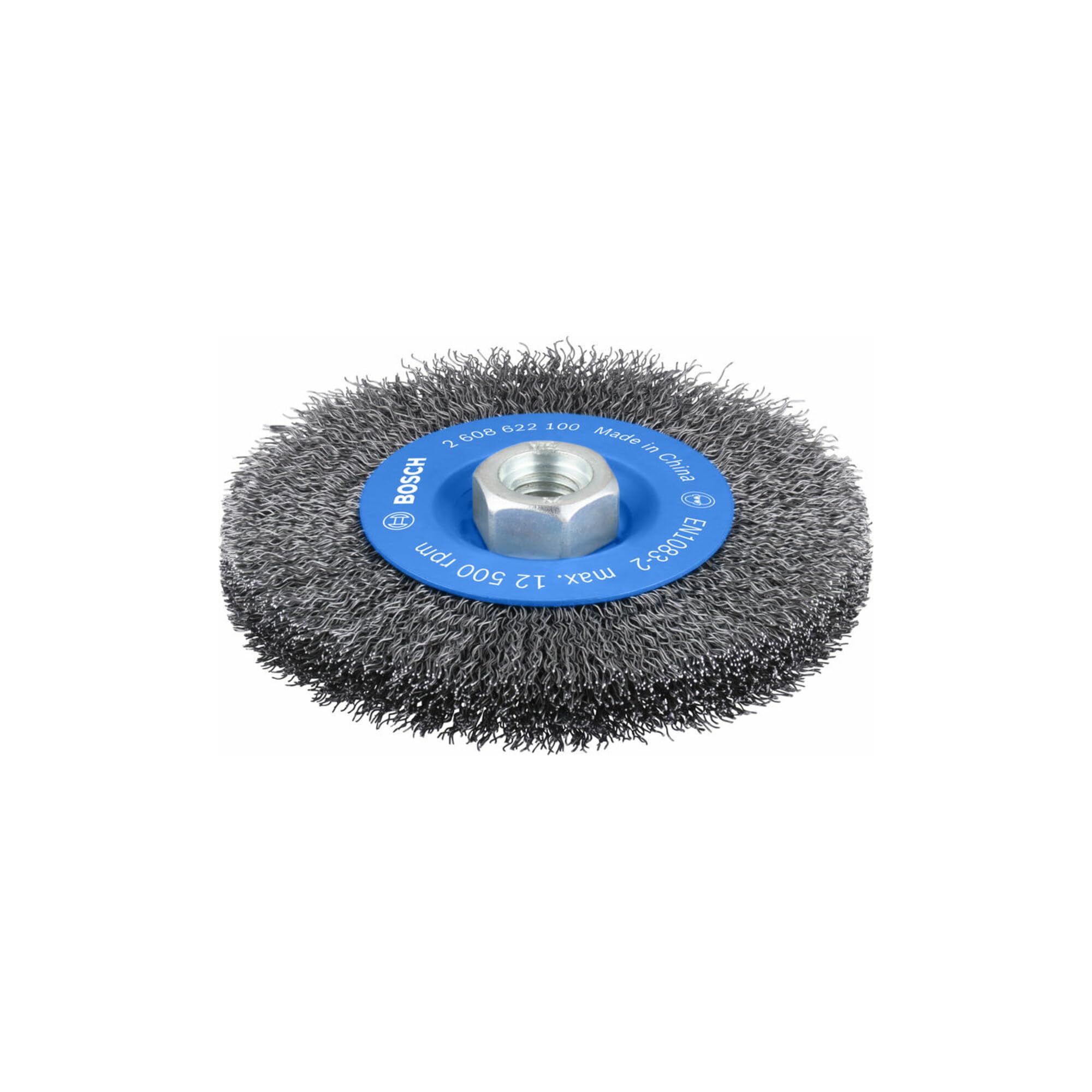 Bosch Silver 1X Pro Steel Longlife Wire Wheel, Crimped Wire For Small Angle Grinder And M14 Thread (For Steel, Ø 115 Mm, Professional Accessory Small Angle Grinder)