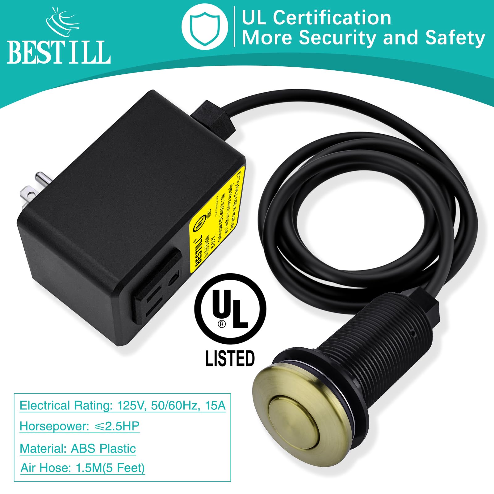 BESTILL SinkTop Air Switch Kit For Garbage Disposals