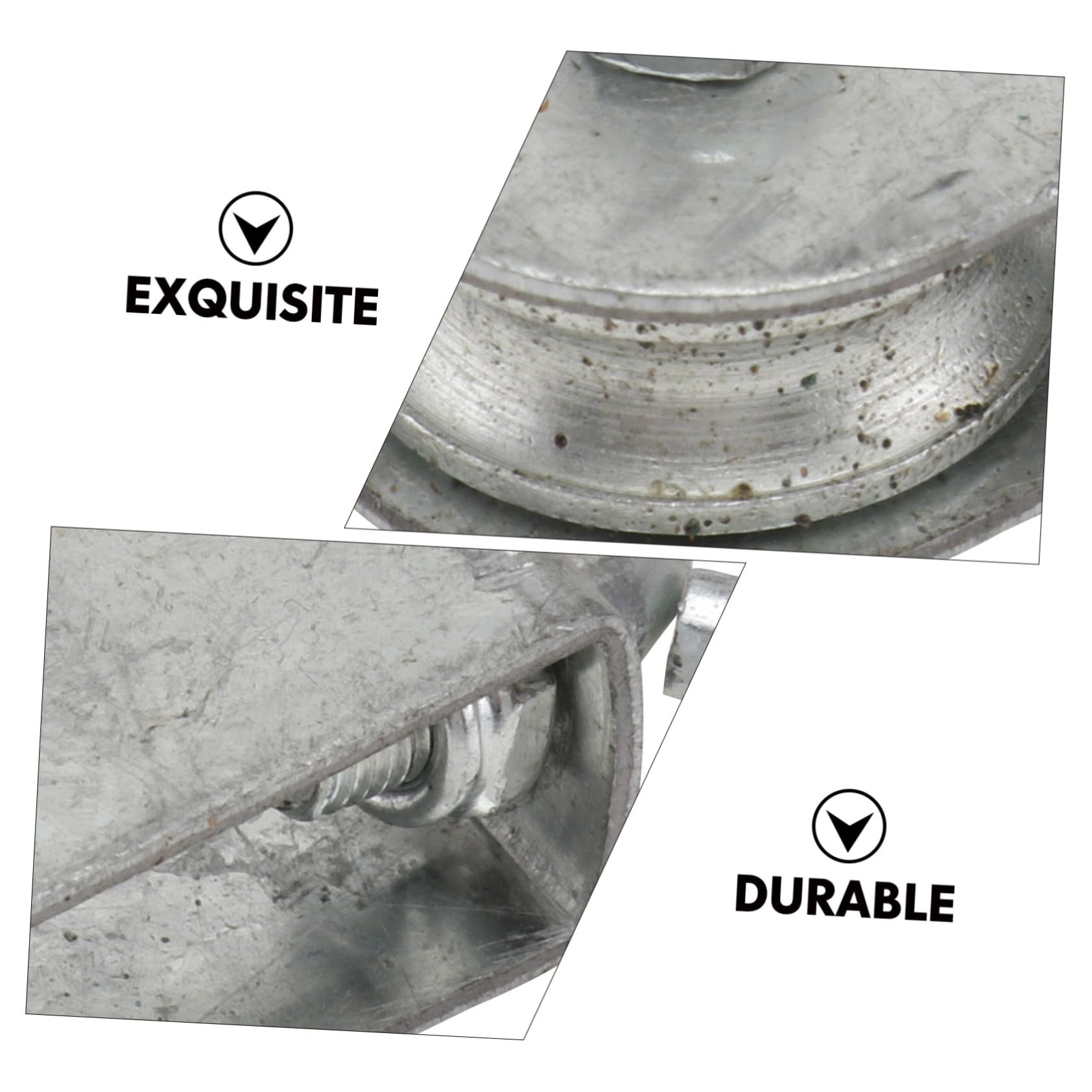 OKUMEYR Crane Wire Rope Pulley Set 4pcs Miniature Cable Pulley Versatile and Ultra-Compact Design