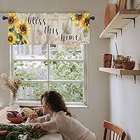 Vista 6 de Cenefas de girasol, cenefas de verano Bless This Home de verano, girasol, mariposa, libélula vintage, bolsillo para barra, cenefa de cafetería