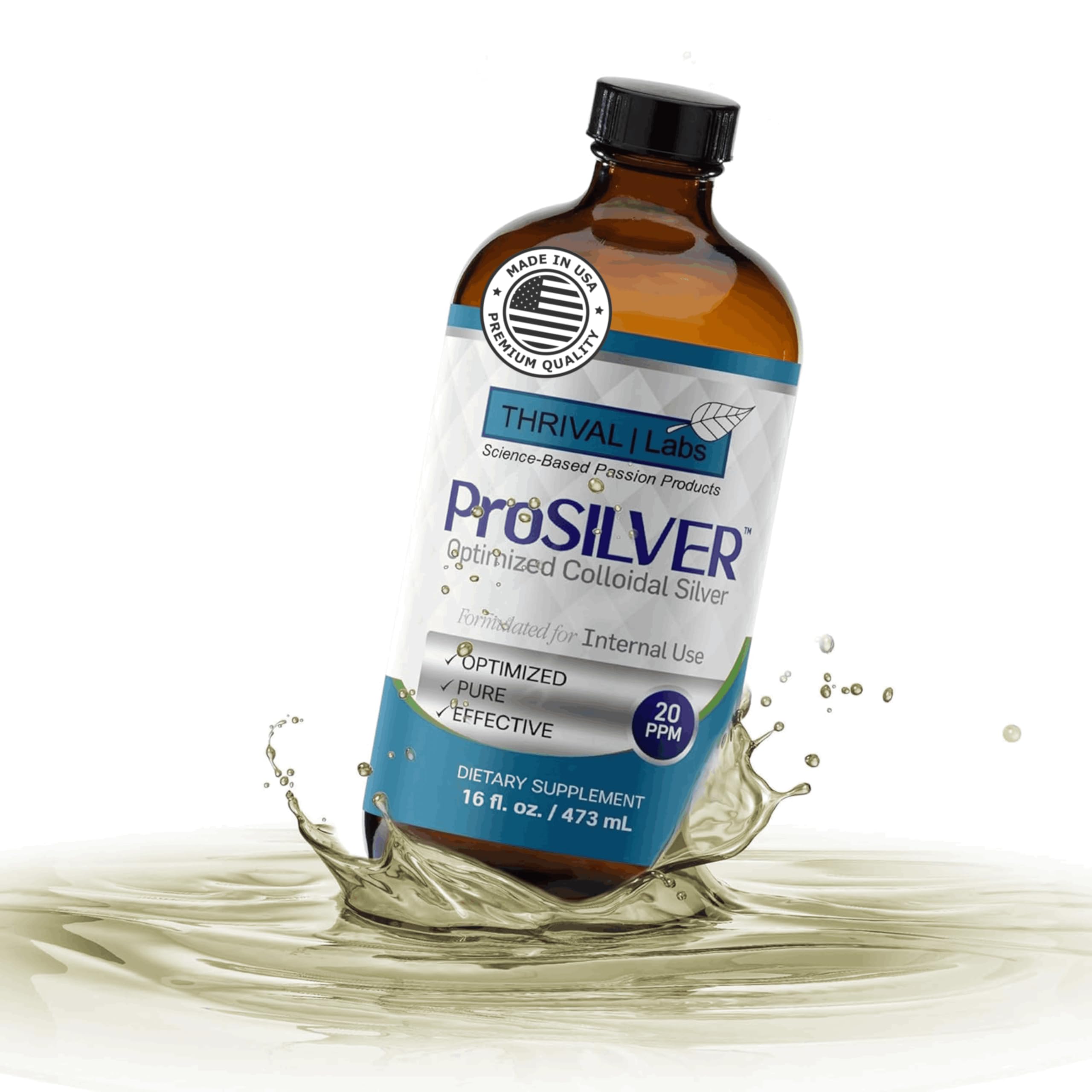Amazon.com: ProSILVER Blue Label 20 PPM True Colloidal Silver