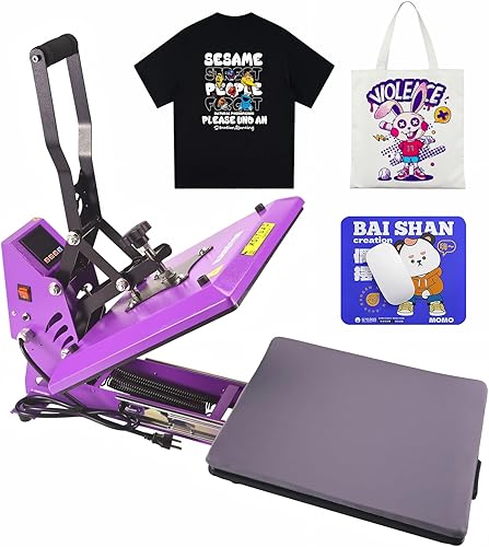 BetterSub Máquina de prensa térmica de 15 x 15 pulgadas, prensa de calor digital deslizante para camisetas, máquina de prensa térmica de 1000 W para