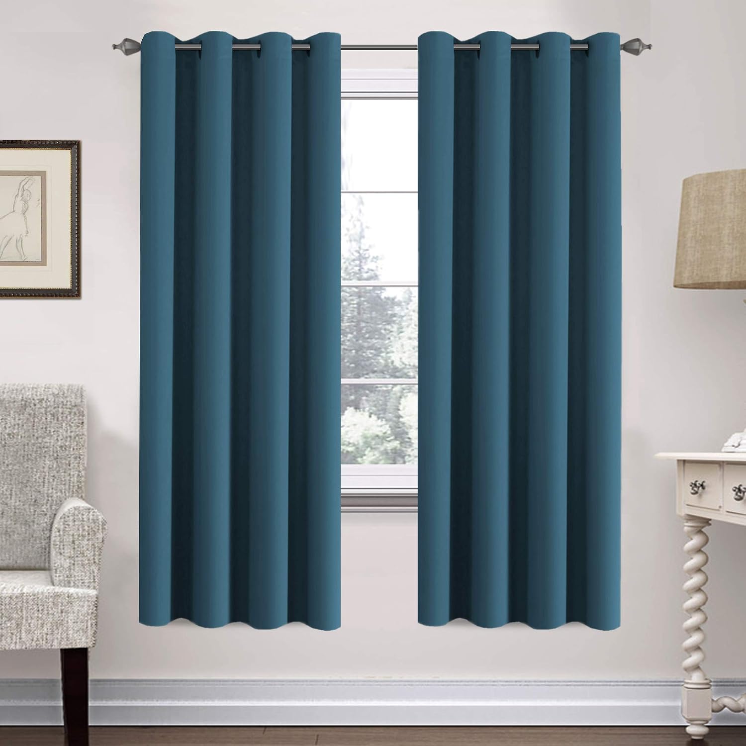 Amazon.com: H.VERSAILTEX Premium Blackout Thermal Insulated Room ...
