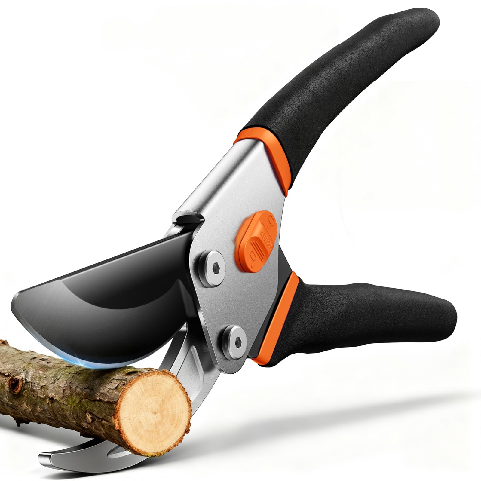 VOTREK® Bypass Garden Secateurs, 8.5" Professional Pruning Shears, Heavy Duty Hand Pruners Gardening Scissor for Fresh Branch Plant Flower Bonsai, 【SK5 Steel Blade】【Ergonomic Handle】【Built-in Spring】 - 2