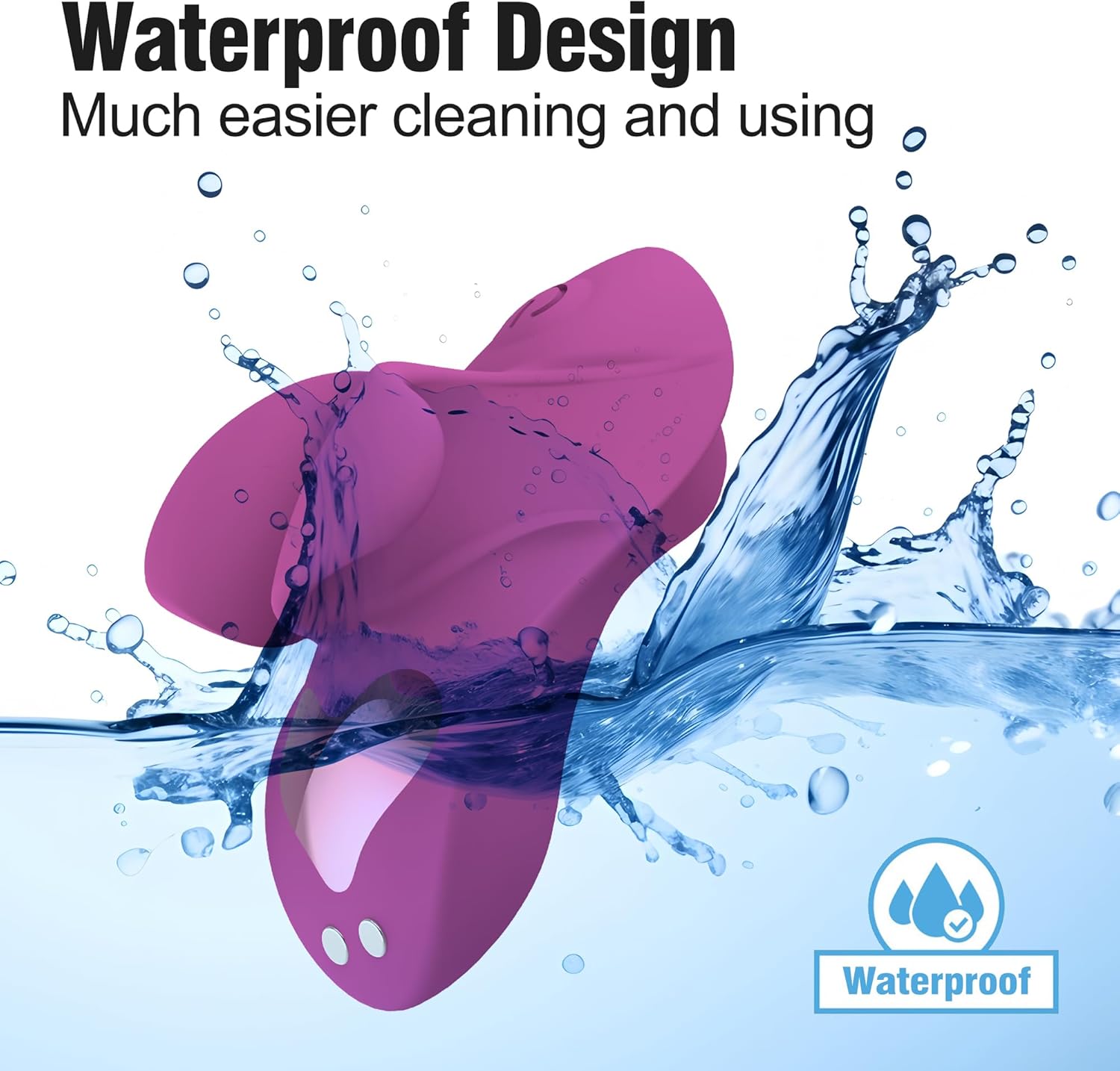 Portable Back Massage Ball, Waterproof & Rechargeable Powerful Facial Multifunctional Eye Finger and Neck Mini Vibration Massager (Purple) - Image 3