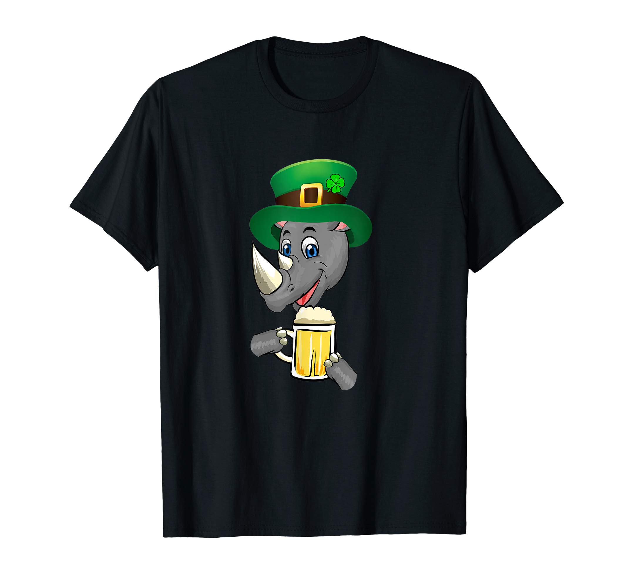 Rhino St Patricks Day Beer Lucky Costume Irish Funny Tee T-Shirt