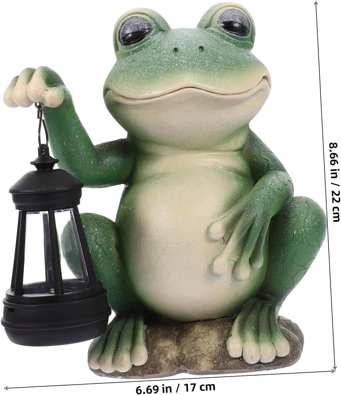 BESPORTBLE Solar Frog Lantern Outdoor Decorative Solar Light for Garden Weatherproof Resin Design for Yard and Patio