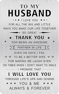 MOQIYXL To My Husband Valentine Card, Meaningful Husband Birthday Card, My Husband Christmas Gifts from Wife, Fathers Day Present for Anniversary