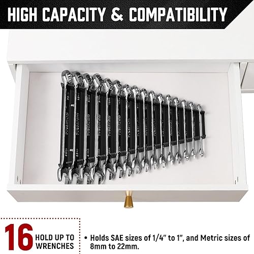 Miniatura 4 de ALOANES Organizador de llaves de plástico ABS de 96 ranuras, organizador de llaves colgantes estándar para caja de herramientas y pared, compatible