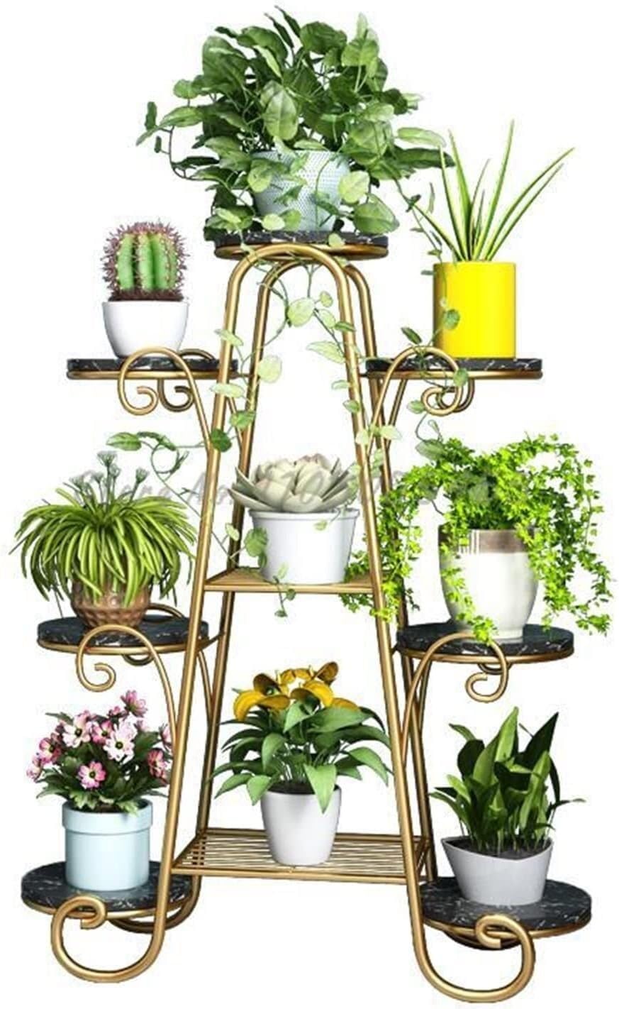 Étagère à fleurs pour pot de fleurs multicouche en fer pour salon de type sol