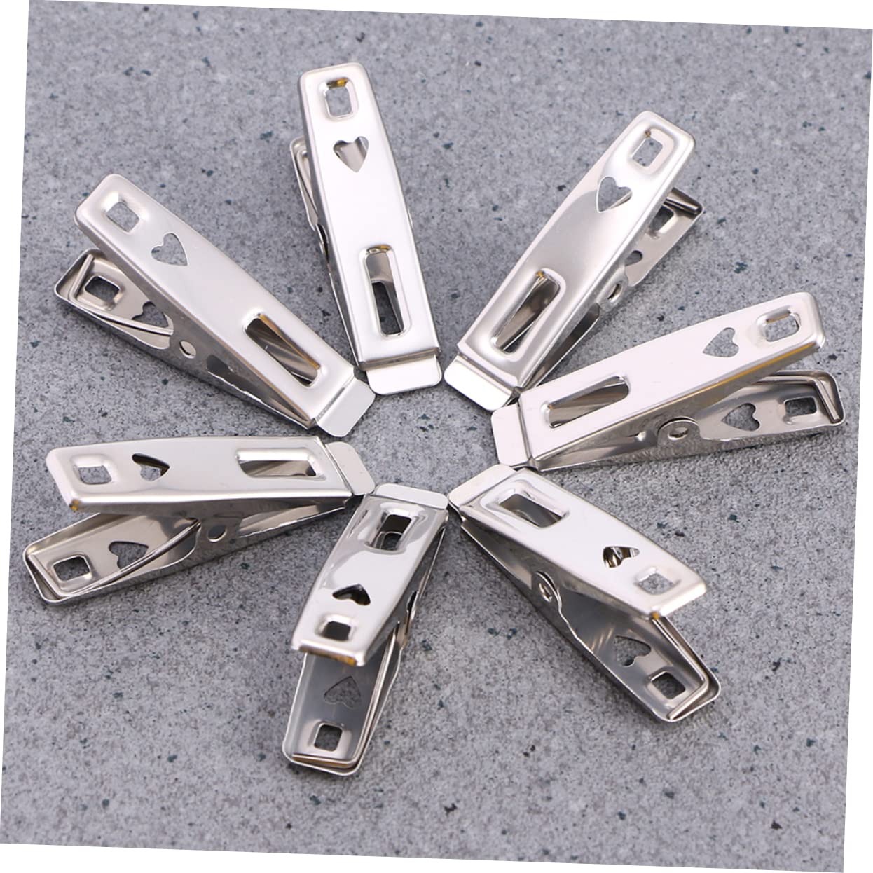 Alipis 100pezzi Mollette Acciaio Inossidabile Antivento Da Clip Multiuso Per Asciugamani e Bucato Resistente e Duratura Per Stendini e Ufficio