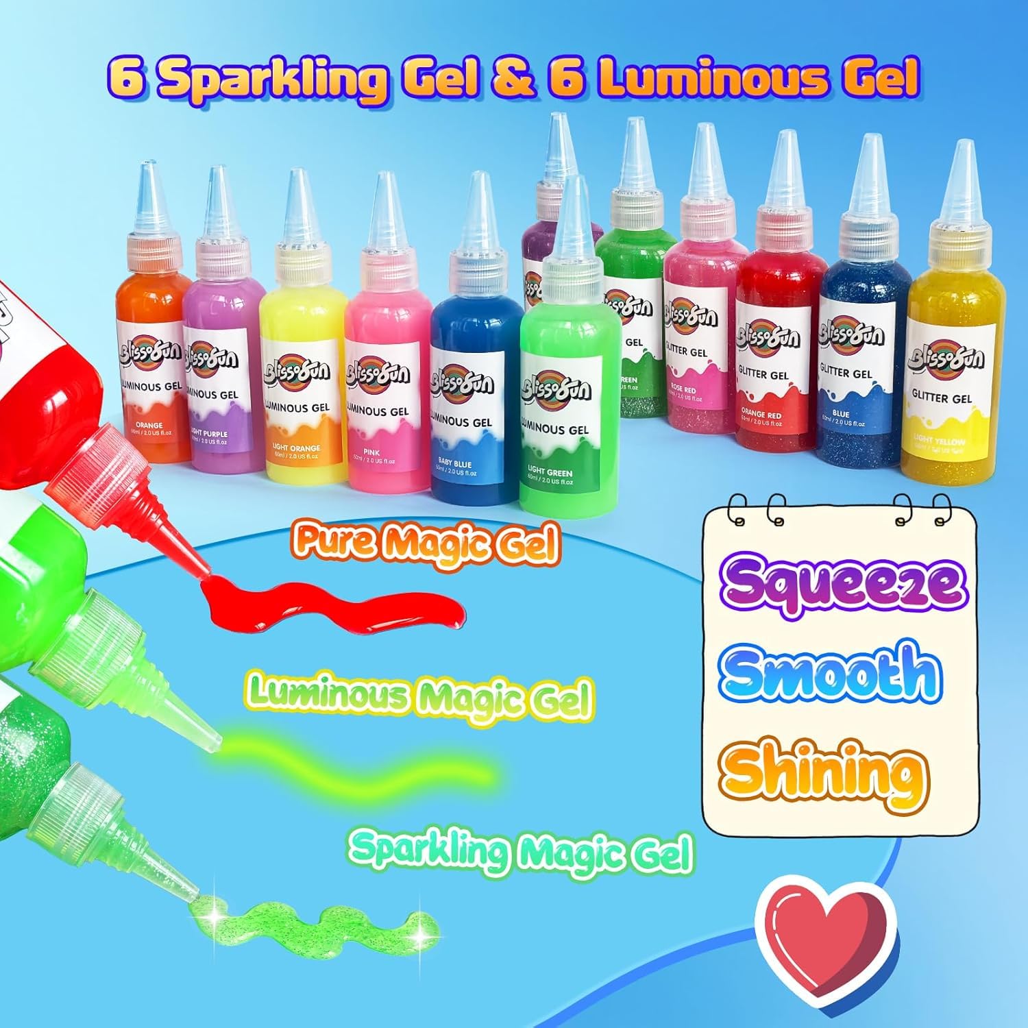 Blissofun Aqua Gelz Set, Juguete de Gel de Agua Mágico 3D DIY, Juego Magic Gel Kit con 24 Colores y 16 Formas, Regalo de Juguete Creativo para niños de 3 años en Adelante, Juguetes niña 4 años