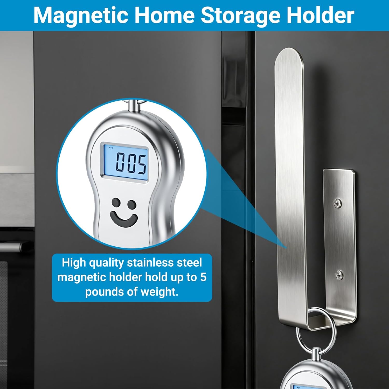 Magnetic Towel Holder Stainless Steel, Towel Hanger with Two Strong Magnet,Heavy Duty Magnet Towel Rack Wall Mount Organizer for Refrigerator Grill Garage RV Kitchen Bathroom Pantry Dishwasher.
