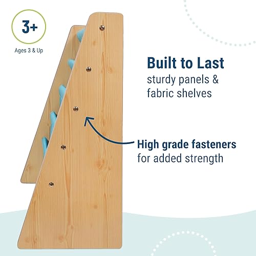 Miniatura 5 de Wildkin Estantería de lona para niños y niñas, diseño de madera con cuatro estantes de tela, mantiene los dormitorios, salas de juegos y aulas