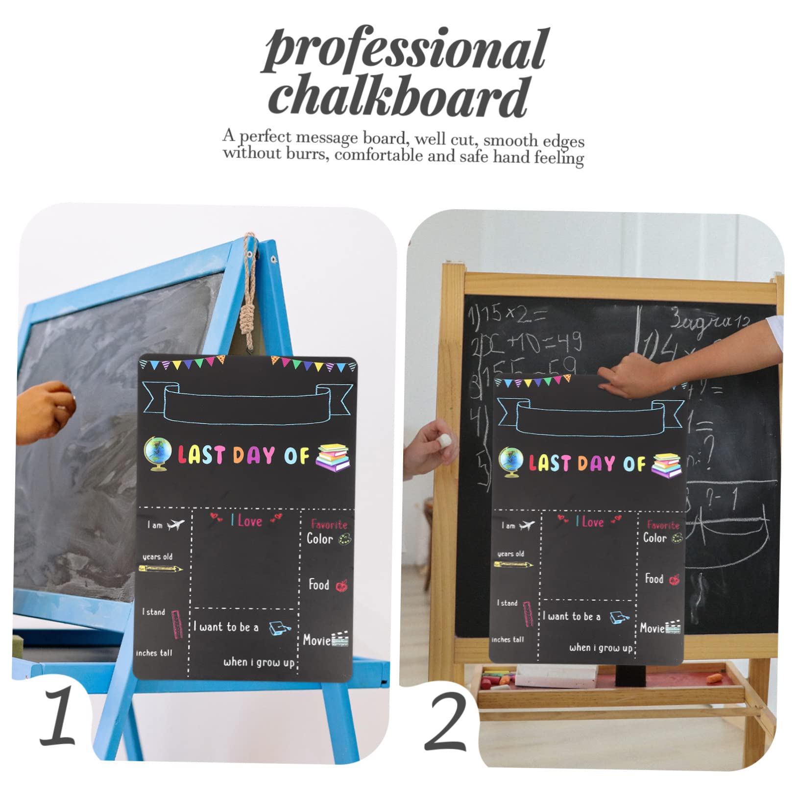 Lurrose 5pièces Tableau à Craie Réutilisable Pour Rentrée Scolaire Ardoise Mignonne Double Face Pour Décoration De Classe Et Accessoire Étudiant