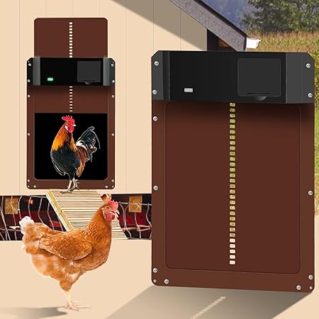 Automatische Hühnerklappe 2.0 - Lichtgesteuert Für Hühnerstall 35x24cm