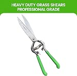 Garden GURU Hand Grass Clipper Scissors – Classic Forged Steel Grass Shears Pruners – Comfort Grip Handles – Perfect for Hand Edging Lawn, Trimming Shrubs & Flowers, Gardening, Landscaping