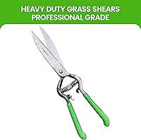 Vista 1 de GARDEN GURU Tijeras de mano para cortar césped, podadoras clásicas de acero forjado, asas de agarre cómodo, perfectas para bordes de césped a mano