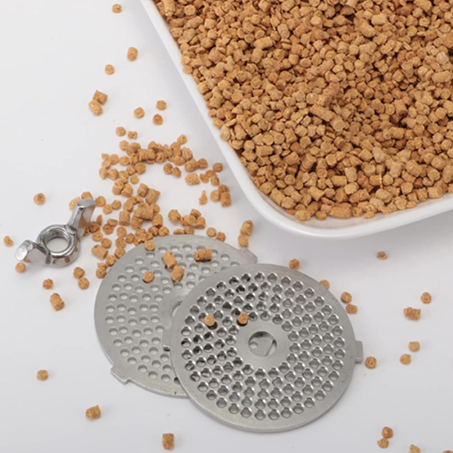 Máquina eléctrica de pellets de alimentación animal, máquina de pellets de acero inoxidable para mascotas, aves de corral, peces, animales de granja, 5 mm