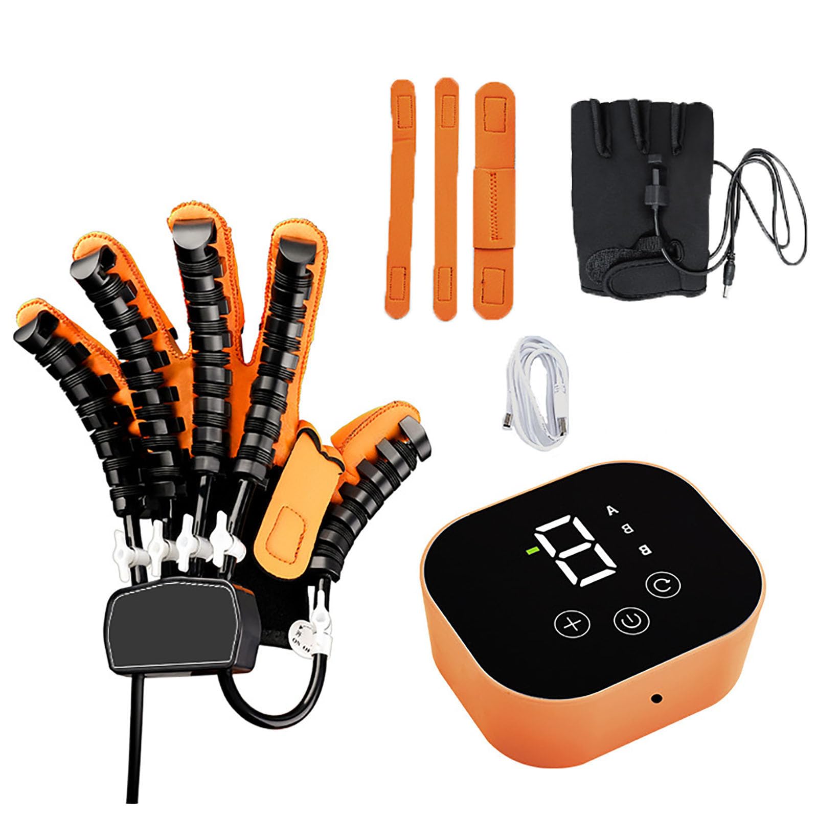 KACBFEE Hand Rehabilitation Robot Gloves for Stroke Recovery Finger Mobility Trainer for Elderly Hand Exercise Mirror Therapy Equipment for Arthritis Hand Flexibility & Home Training L L