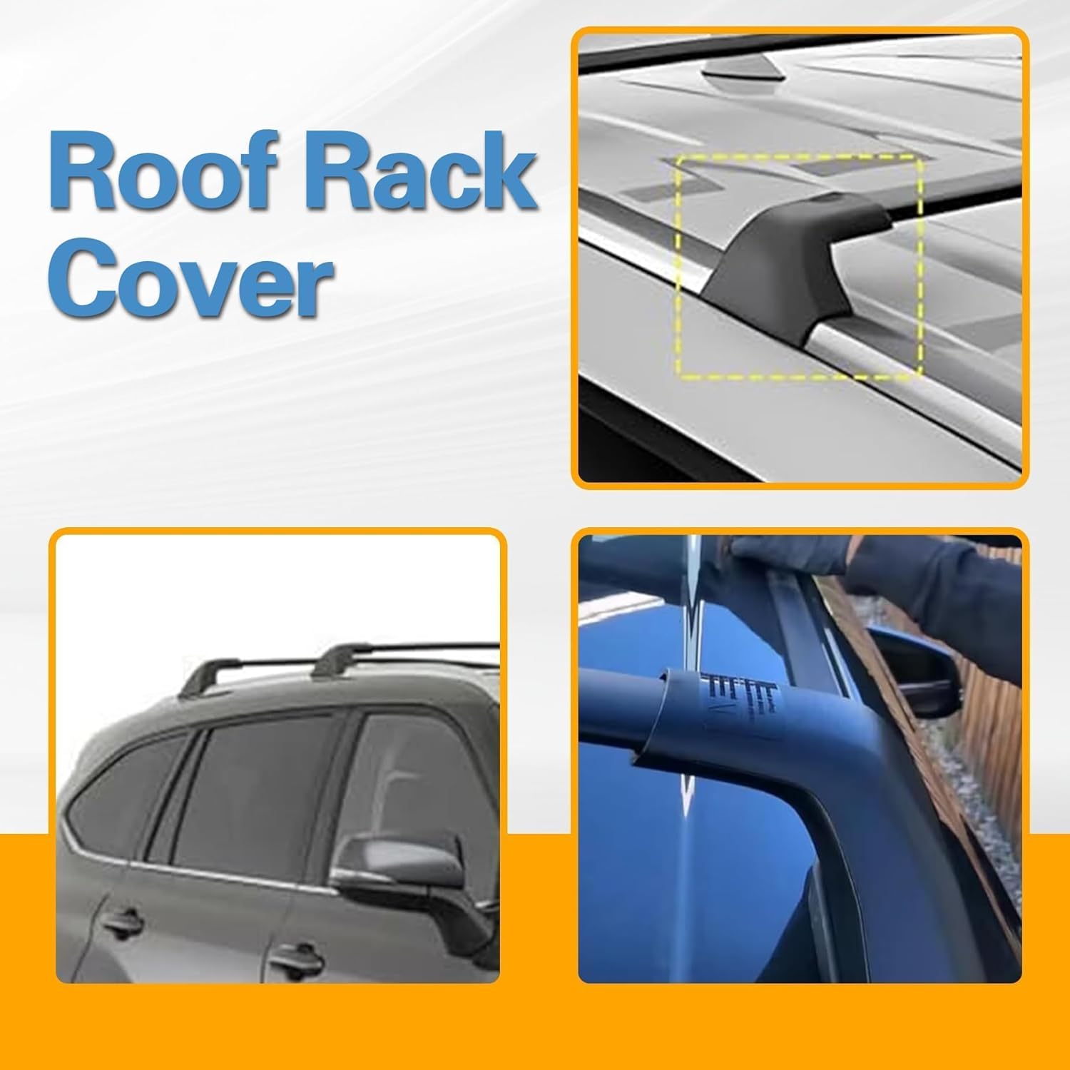 Roof Rack Cover Front Right Side Compatible with Toyota Highlander Xle Platinum 2020-2024 Roof Rack Rail Cover End Cap Roof Luggage Cargo Exterior Shell Trim #PT767-48200-CVRF