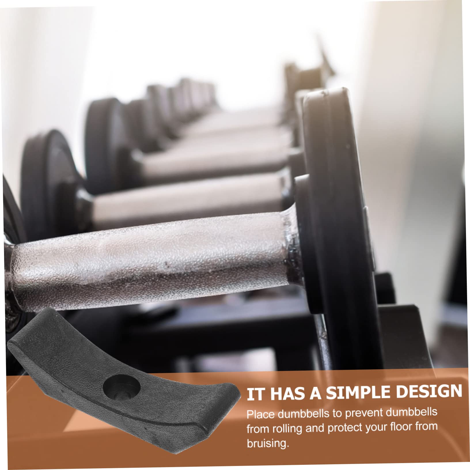 OSOLADY 6Pcs Dumbbell Storage Stand Durable PP Dumbbell Holders for Weight Lifting Wear Dumbbell Brackets with Excellent Stability for Home Gym Organization