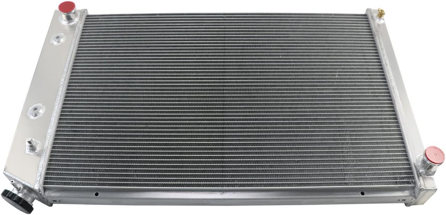 4 Row Aluminum Radiator for 1973-1991 Chevy C/K 10 20 Pickup Silverado Truck Blazer Jimmy Custom Deluxe Suburban GMC C2500 C3500 K1500 K2500 74 75 76 77 78 79 80 81 82 83 84 85 86 87 88