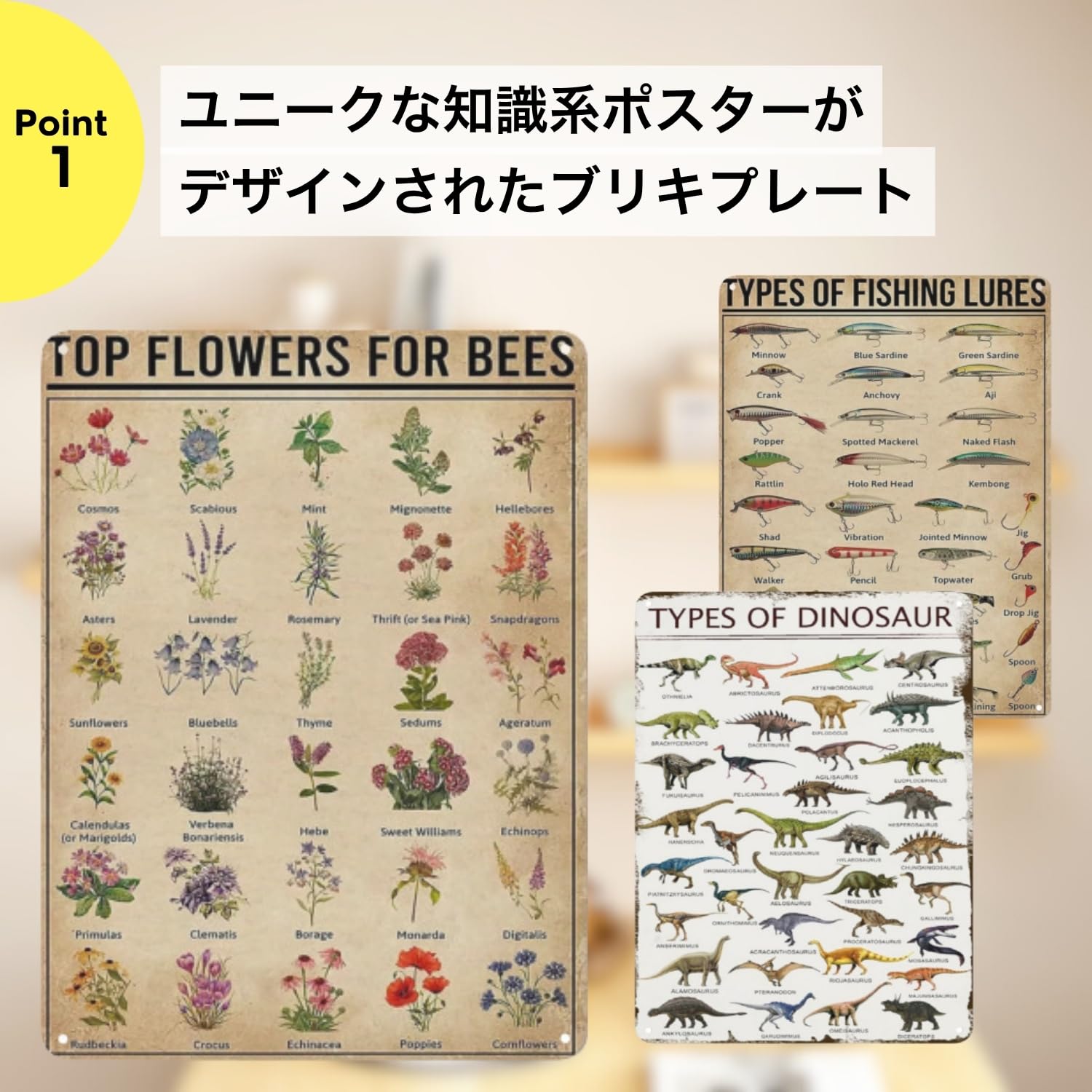 ブリキ壁掛け Amazon.co.jp: ブリキ看板 レトロサイン 科学ポスター風 知識系