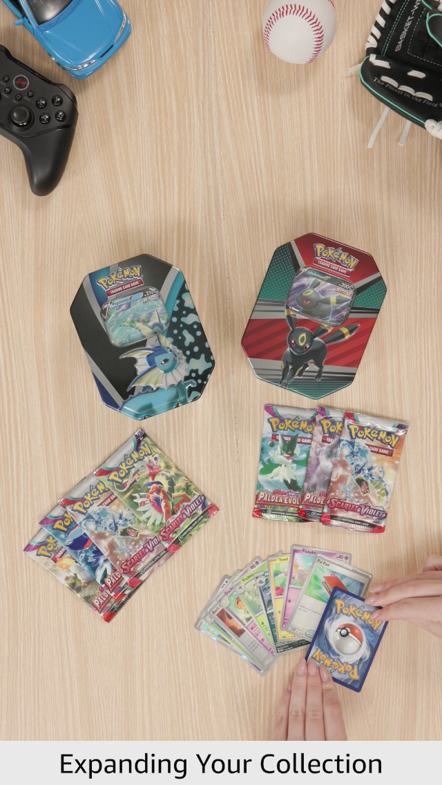 Amazon.com: 2023 POK Vaporeon Umbreon Tin Bundle : Toys & Games