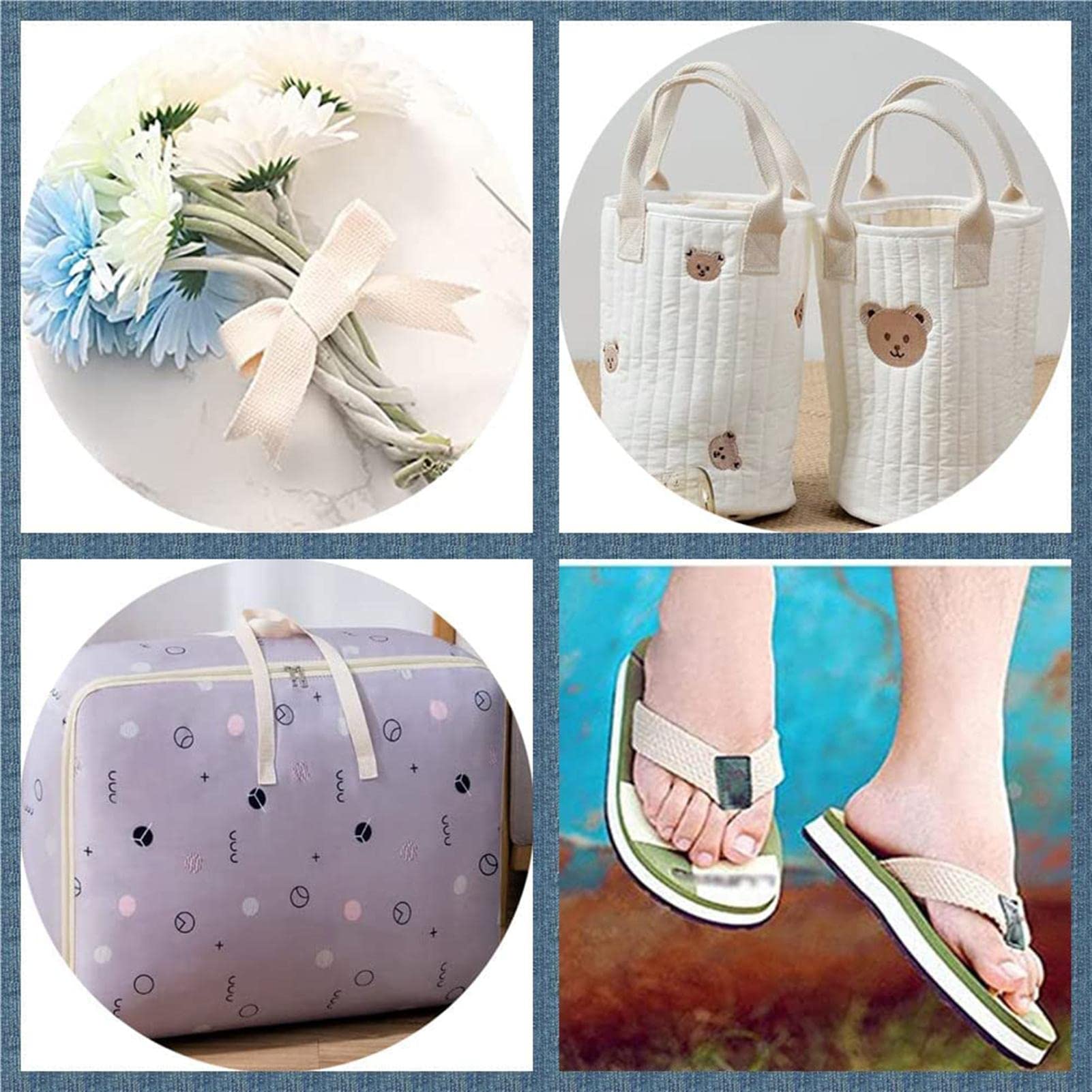 Nastro In Sbieco Di Cotone 25mm X 45m - Spina Di Pesce, Per Cucito E Bordature - Foto 7