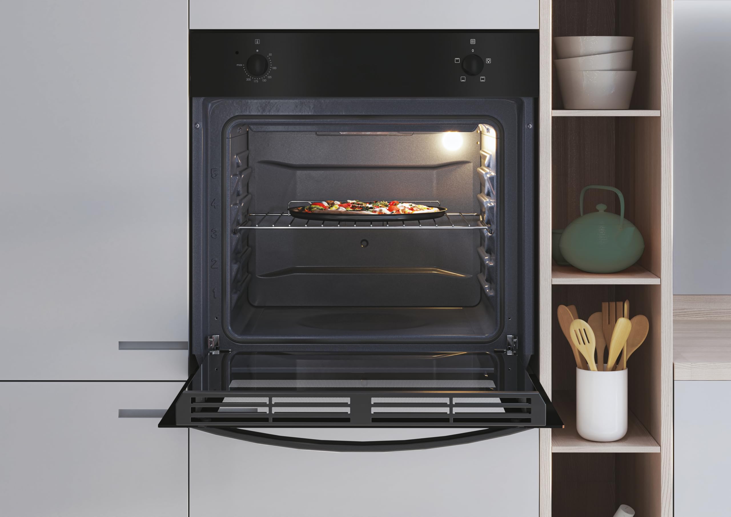 Four encastrable nettoyage manuel - convection naturelle CANDY FIDC N100 - noir - Classe A