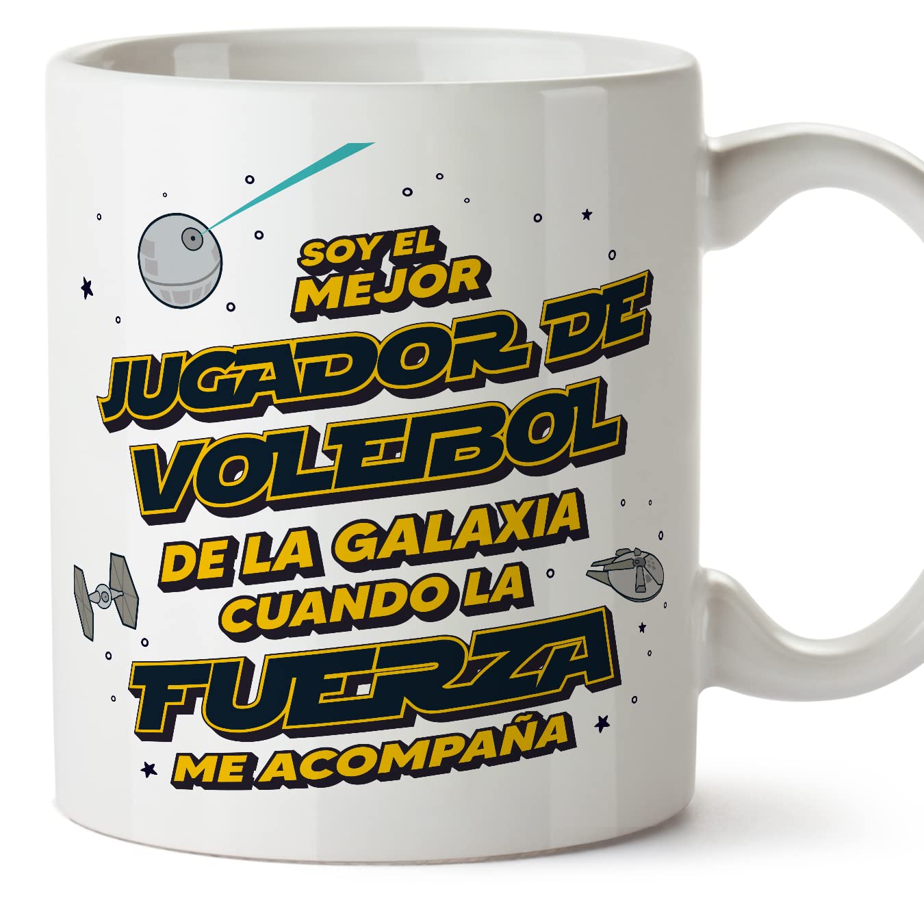 MUGFFINS Tazas para JEFE hombre - En Español - Mejor de la Galaxia Cuando Fuerza me Acompaña - 11 oz / 330 ml - Regalo original y divertido — view 175