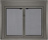 Vista 12 de UniFlame - Logan - Puertas de chimenea estilo gabinete con vidrio templado ahumado