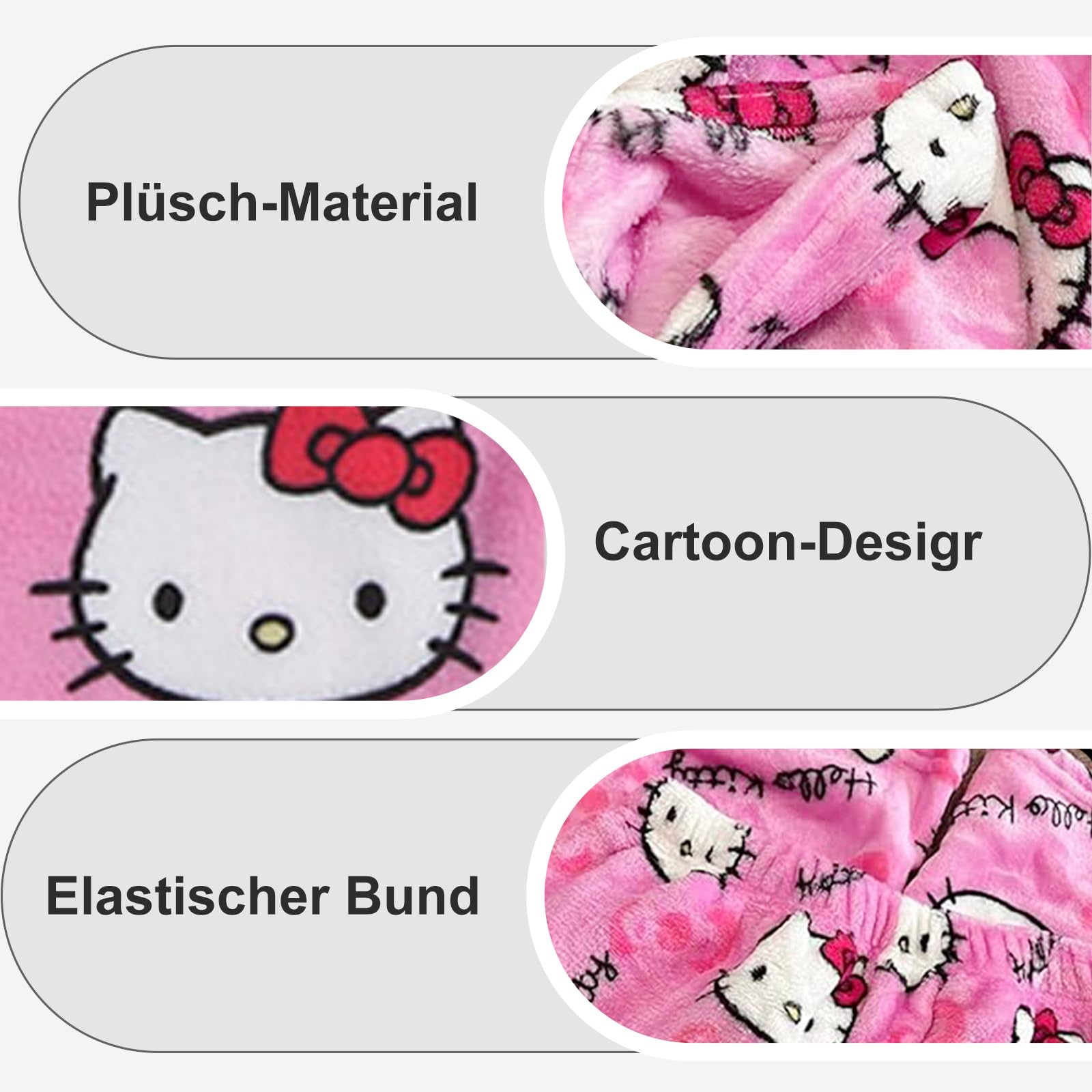 Pigiama da donna, in flanella, morbido, Kawaii, pigiama, da donna, con anime, casual, autunno/inverno