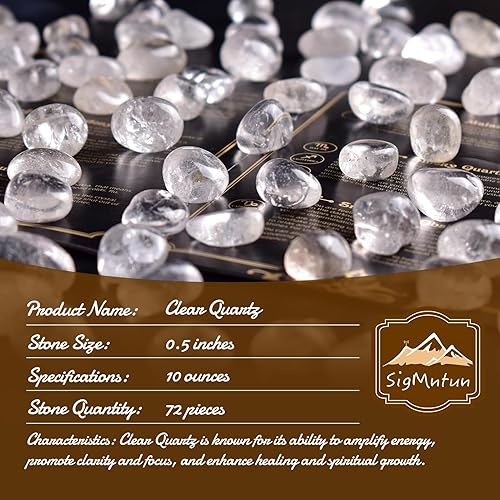 Miniatura 2 de Cristales de cuarzo transparente pulidos, 72 unidades, 0.5 pulgadas, 10 onzas, piedras preciosas naturales pulidas seleccionadas a mano, piedras