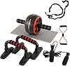 Ab Roller Wheel Exercise Wheel for Core & Abdominal Training, Heavy Duty Stainless Steel (272kg Capacity), Home Gym Strength Training Equipment