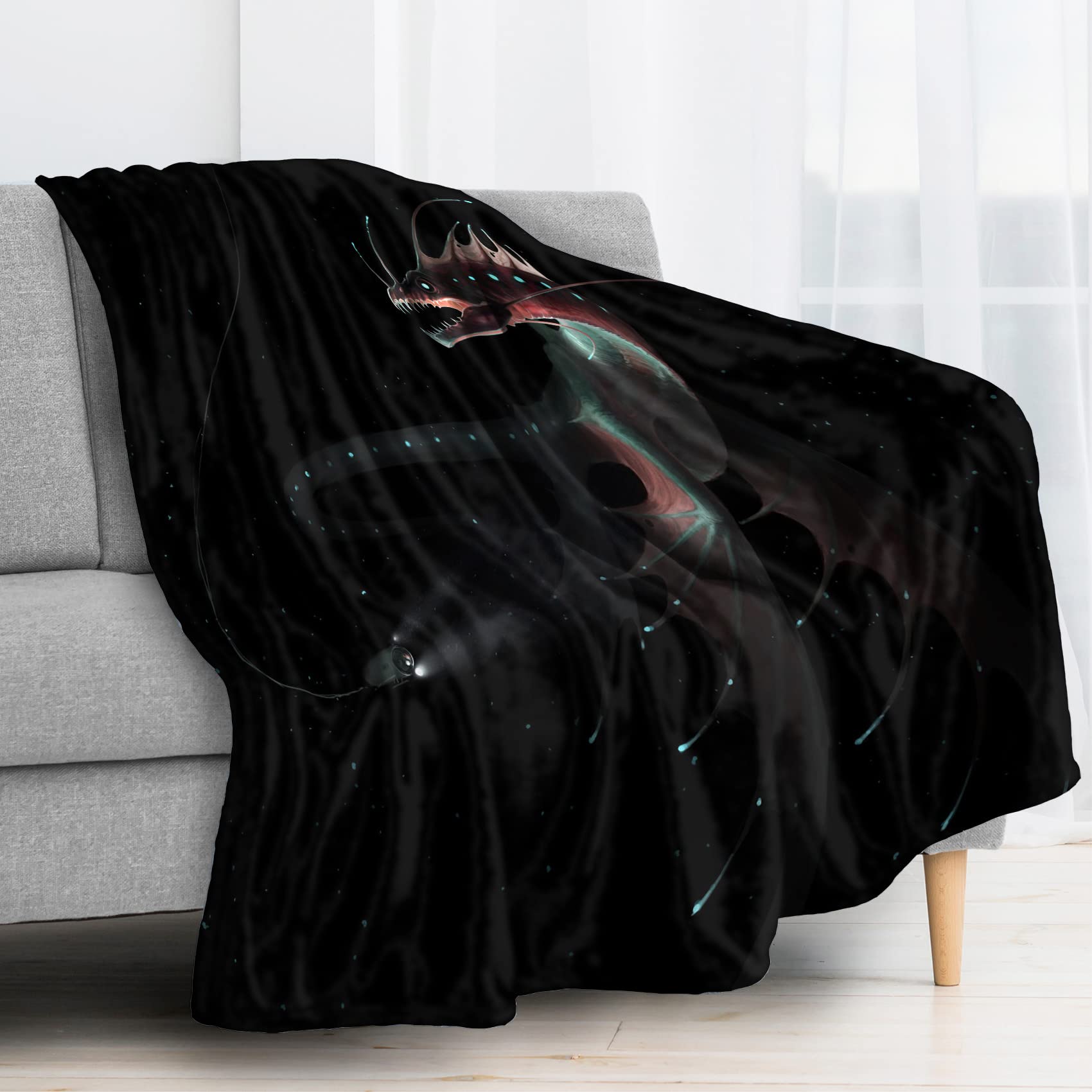 Plaid canapé 200x200 BUKITA couverture lit design dragon 3D