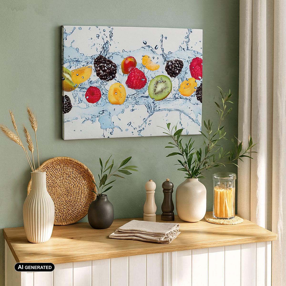 ARTTOR Cuadro Decorativo 100x70cm Moderno Horizontal Cocina - 2675